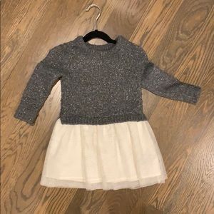 Gap 3T sweater dress with silver sparkle bottom